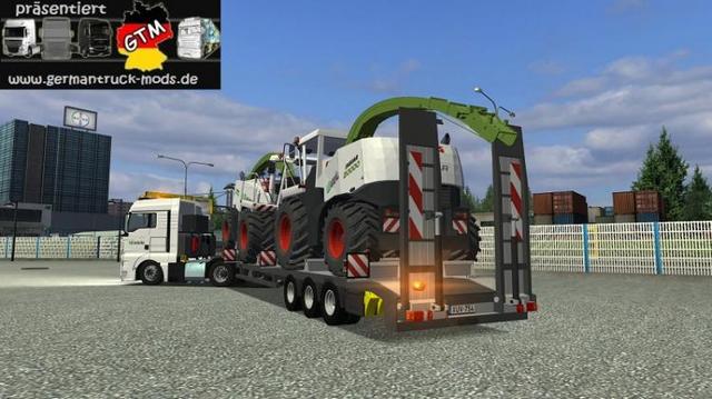 gts MAN TGX + 3 asser dieplader + landbouwmach AXI  ETS & GTS