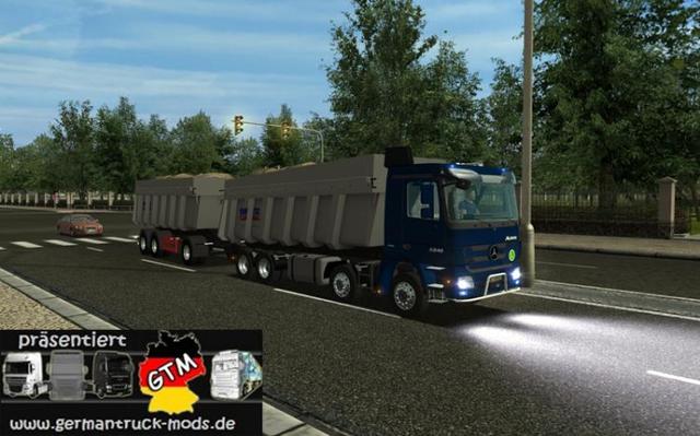 gts Mercedes Actros 3248 Mp3 + Aanhanger  ETS & GTS