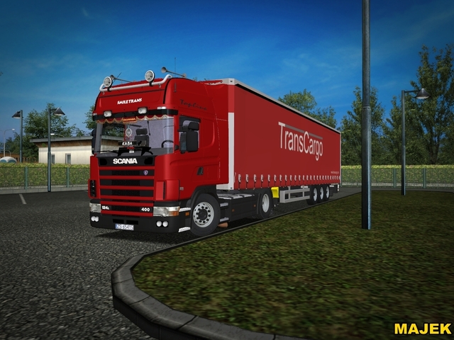 gts Scania 124L 400 + Trailer TransCargo + interie  ETS & GTS