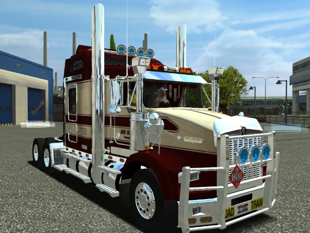 ets Kenworth T800 RT  6x4 mit Rundumbalken ETS TRUCK'S