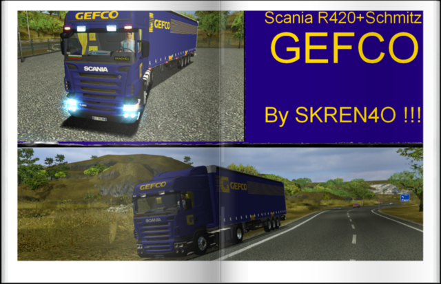 ets Scania R 420 + Schmitz GEFCO pack ETS COMBO'S