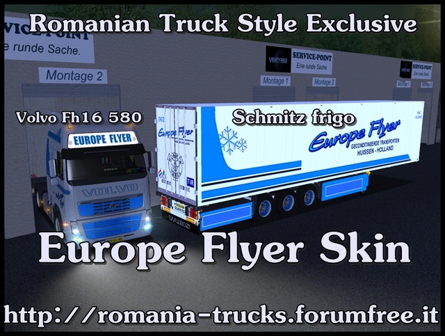 Volvo Fh16 580+Schmitz Europe Flyer ETS COMBO'S