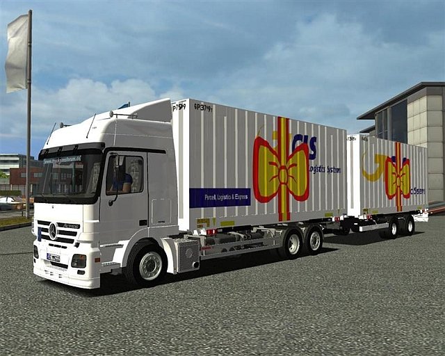 ets Mercedes Actros 2548 + Tandem Wisselcontainer  ETS COMBO'S