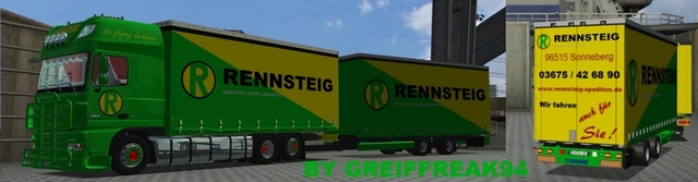 ets DAF XF 105 510 RENNSTEIG + Krone Tandem verv s ETS COMBO'S