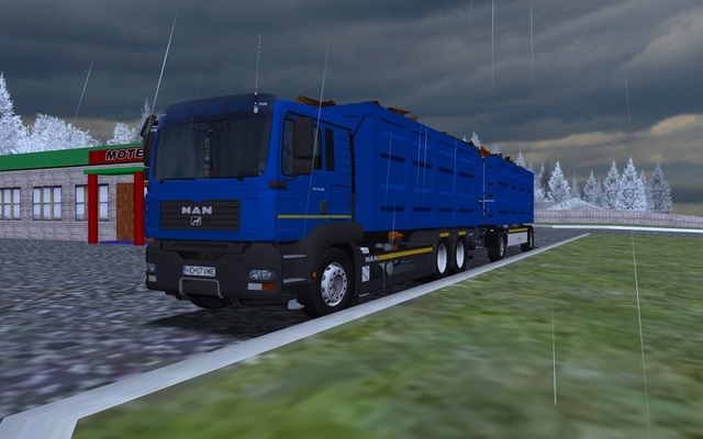 ets Man TGA 28 430 BDF + Aanhanger+ interieur PALI ETS TRUCK'S