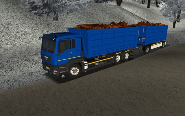 ets Man TGA 28 430 BDF + Aanhanger+ interieur PALI ETS TRUCK'S