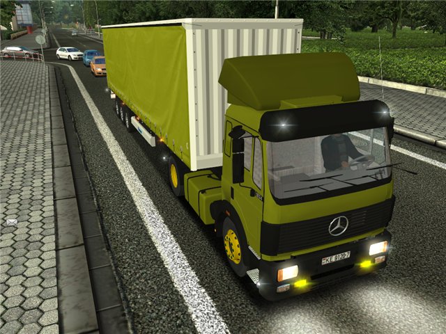 gts Mercedes Benz 1834 + Trailer + interieur by Le GTS COMBO'S