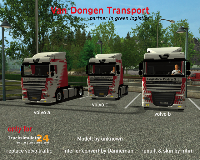 ets Daf XF 105 SC van Dongen Pack verv volvo A,B e ETS TRUCK'S