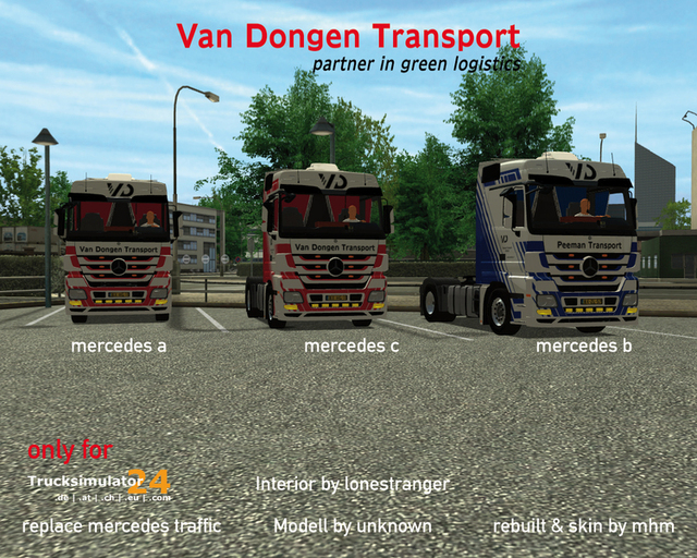 ets Mercedes Actros MP3 van Dongen Pack verv mb A, ETS TRUCK'S