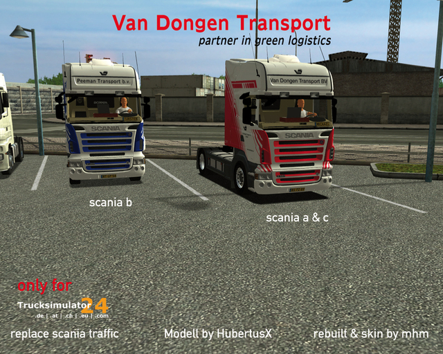 ets Scania R 420 van Dongen Pack verv sc A,B en C ETS TRUCK'S