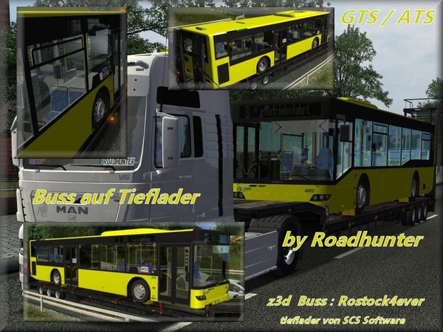 gts-ats Bus op Dieplader by Roadhunter verv contai GTS TRAILERS