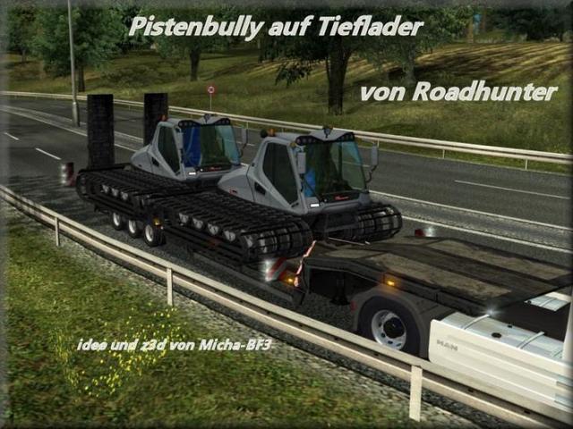 gts-ats Pistenbully op Dieplader by Roadhunter ver GTS TRAILERS