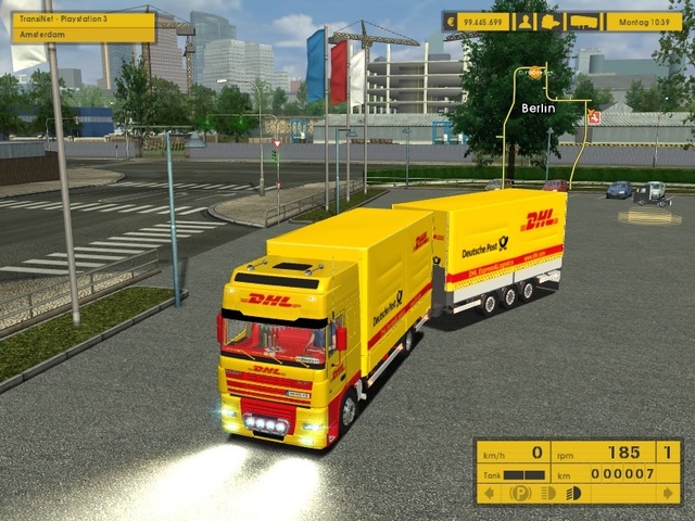 ets DAF XF + tandem DHL skin by benny123 verv mb B ETS COMBO'S