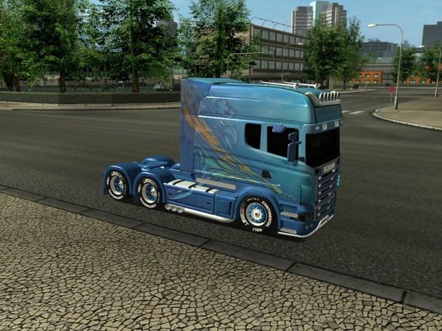 ets Scania R580 Long Blue Griffin verv sc C ETS TRUCK'S