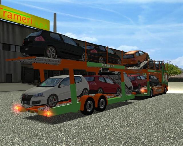 ets SCANIA P420  Frikus Autotransport + Tandem ver ETS COMBO'S