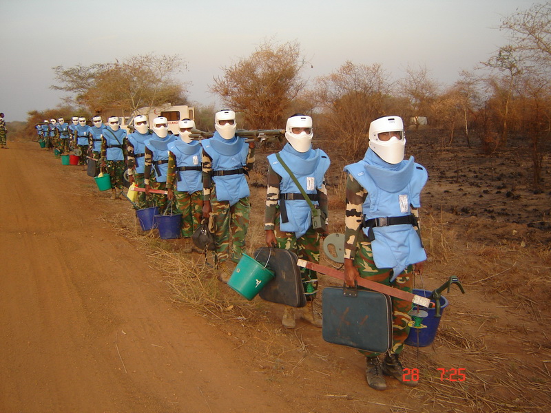 Deminers Entering in a Minefield - 