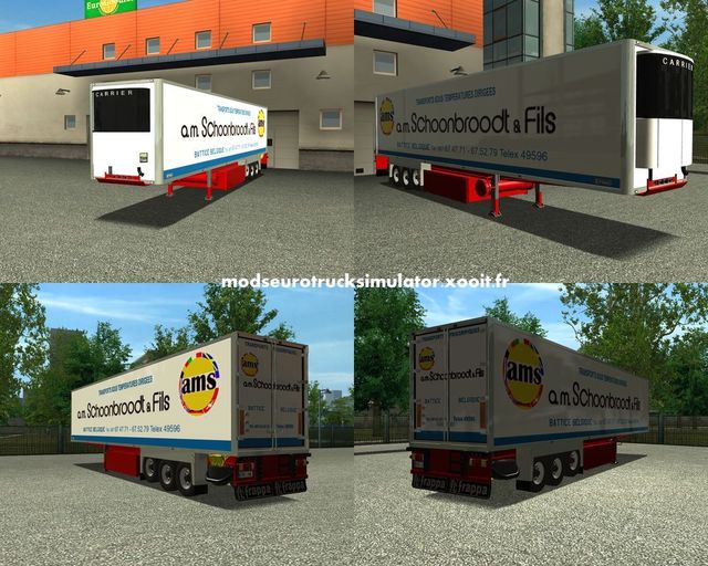 ets Trailer Frigo Basic Frappa + Template  VERSION ETS TRAILERS