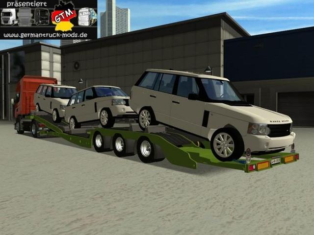gts Tirsan trailer with 3 Land Rover by Syncron ve GTS TRAILERS