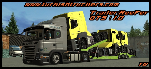 gts trucktransporter met 3 Mercedes Axor by Rockwe GTS TRAILERS
