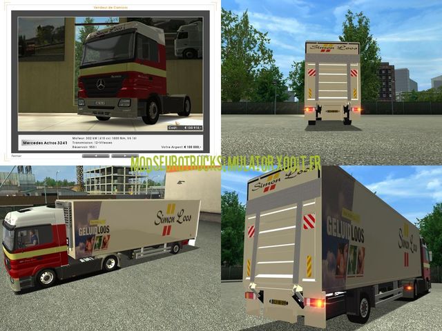 ets Pack Simon-Loos Mercedes Actros + city trailer ETS COMBO'S