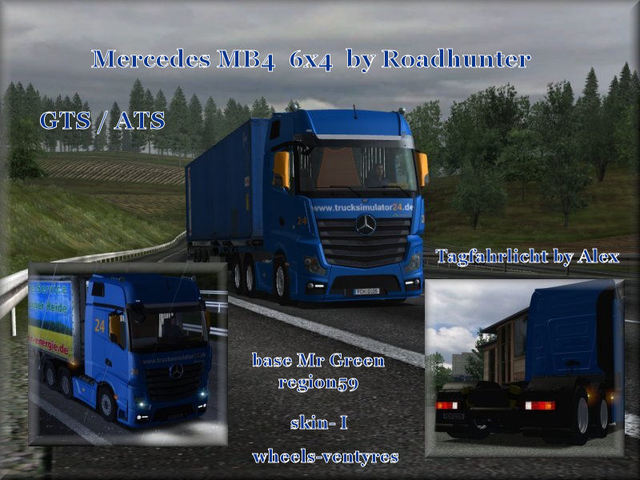 gts-ats Mercedes Actros MP4 6x4 by Roadhunter verv GTS TRUCK'S