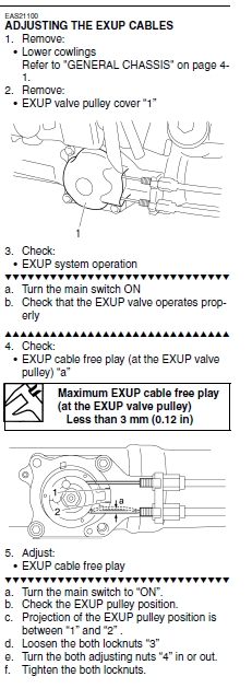 exup adjustment 2011 Apex