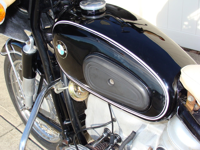 644760 '69 R75-2 Black-White 006 SOLD.....#644760 '69 BMW R50/2 Black & White. Fairing, Bags, Solo Seat. 13,900 Miles VGC