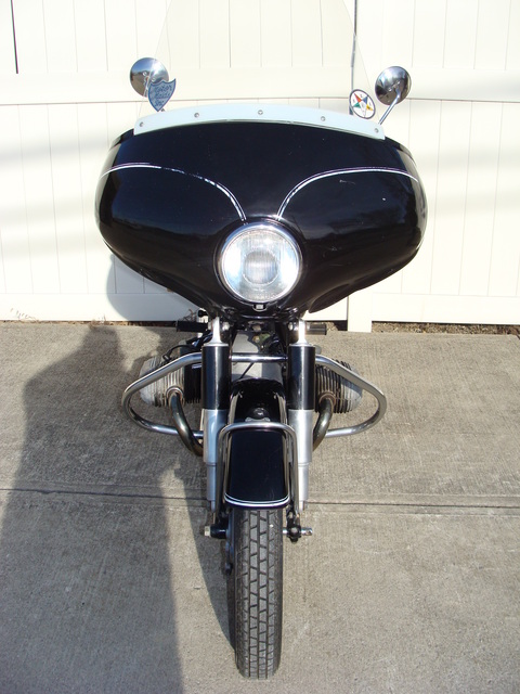 644760 '69 R75-2 Black-White 032 SOLD.....#644760 '69 BMW R50/2 Black & White. Fairing, Bags, Solo Seat. 13,900 Miles VGC