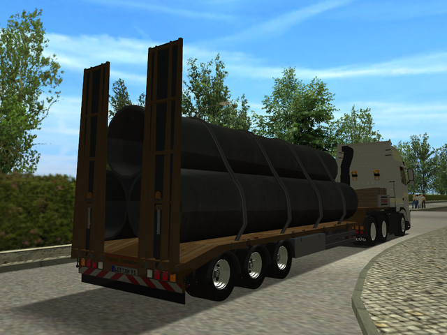 gts New generation trailer cu tevi canalizare by P GTS TRAILERS