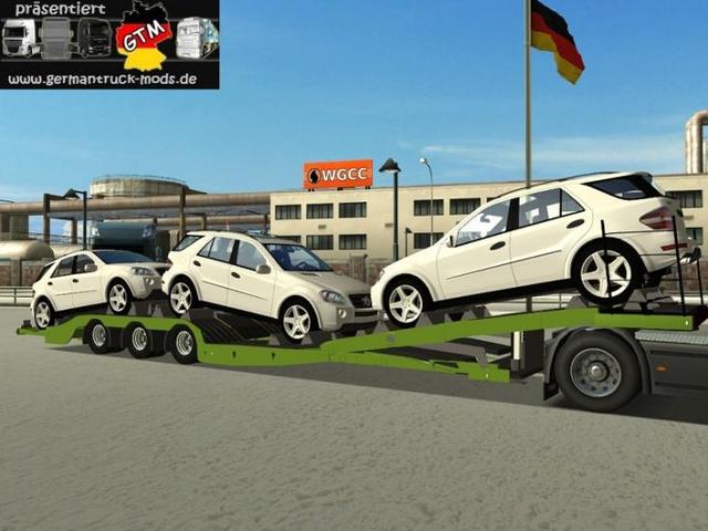 gts Tirsan trailer with 3 Mercedes ML by Syncron v GTS TRAILERS