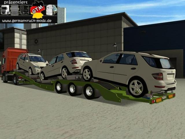 gts Tirsan trailer with 3 Mercedes ML by Syncron v GTS TRAILERS