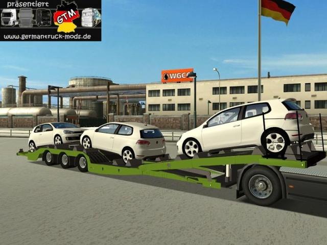 gts Tirsan trailer with 3 VW Golf VI by Syncron ve GTS TRAILERS