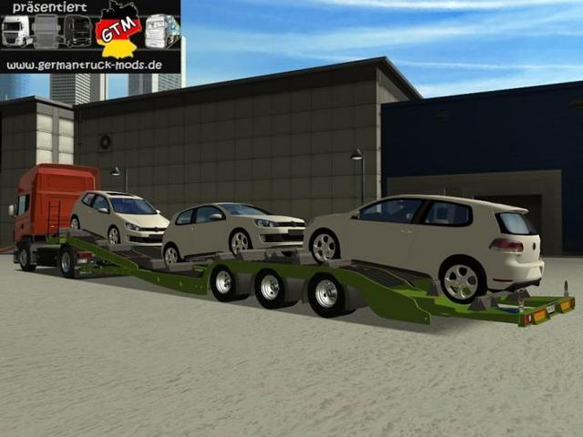 gts Tirsan trailer with 3 VW Golf VI by Syncron ve GTS TRAILERS