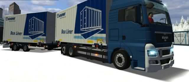 gts Man TGX + Krone Box Liner verv man A container GTS COMBO'S