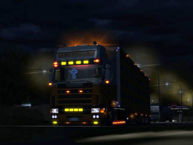 gts Scania 164L + Trailer A van Andel & Zn Harding GTS COMBO'S