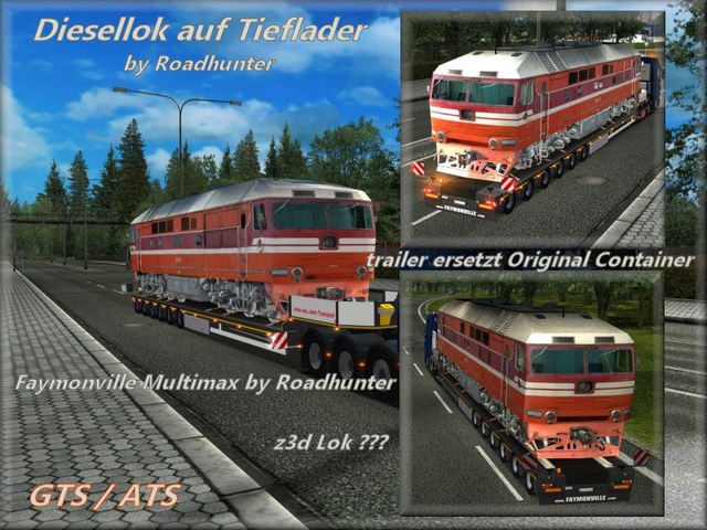 gts-ats Faymonville Megamax + Diesel Lok by Roadhu GTS TRAILERS