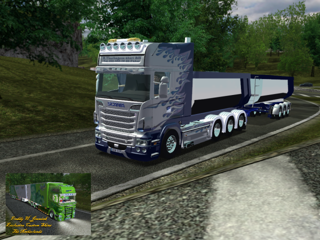 ets Scania R730 + Tandem Thurhagens Akeri Combo ve ETS COMBO'S