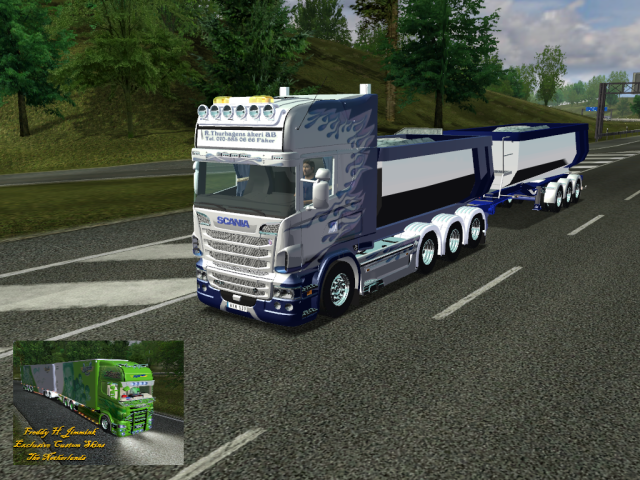 ets Scania R730 + Tandem Thurhagens Akeri Combo ve ETS COMBO'S