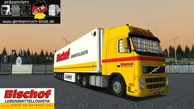 gts Volvo FH + Trailer Bischof Transporteskin by m GTS COMBO'S