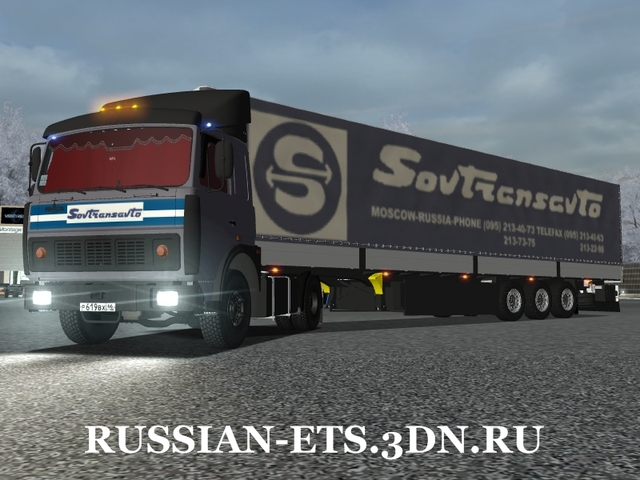 ets MAZ 54323 + Interieur + Trailer Sovtransavto v ETS COMBO'S