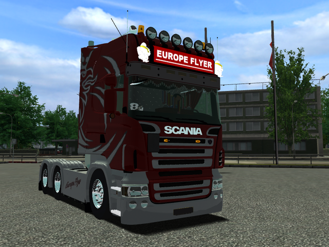 ets Scania 6x4 Europe Flyer Rood verv sc B ETS COMBO'S