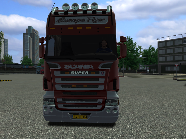 ets Scania R420 4x2 Europe Flyer Rood by Freddy J  ETS COMBO'S