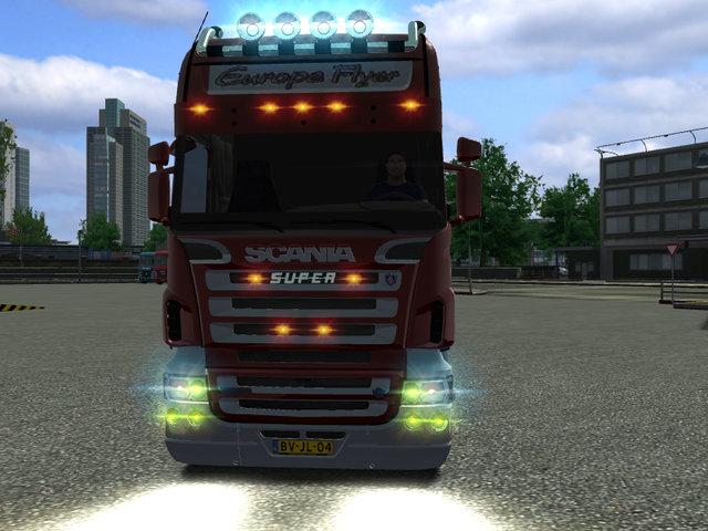 ets Scania R420 4x2 Europe Flyer Rood by Freddy J  ETS COMBO'S