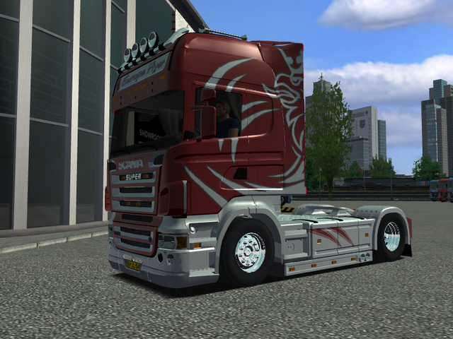 ets Scania R420 4x2 Europe Flyer Rood by Freddy J  ETS COMBO'S