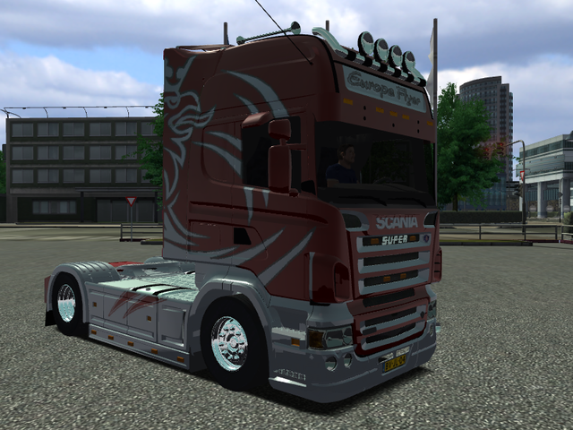 ets Scania R420 4x2 Europe Flyer Rood by Freddy J  ETS COMBO'S