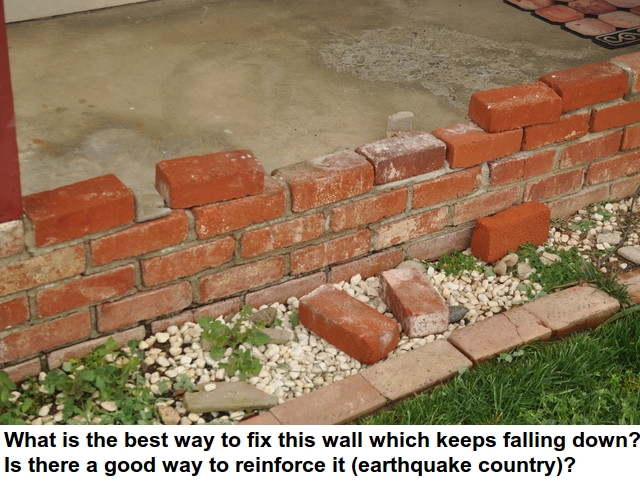 brick keeps falling down - 