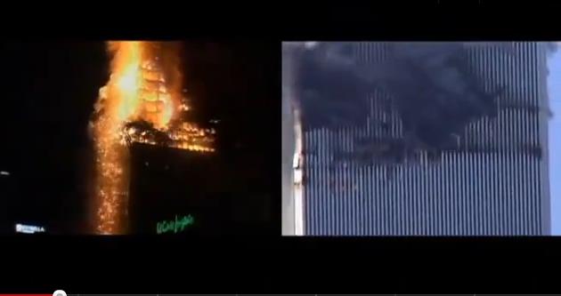 spain building burn - 
