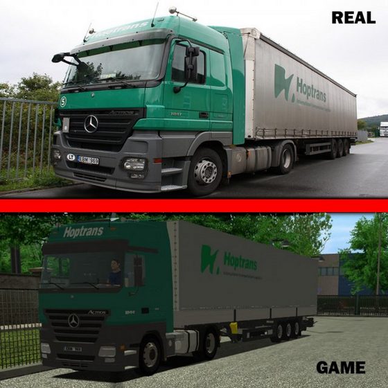 ets Mercedes Actros + Schmitz trailer HOPTRANS ver ETS COMBO'S