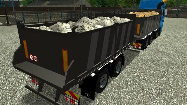 ets Mercedes Actros MP4 Kipper + tandem by mr Gree ETS COMBO'S