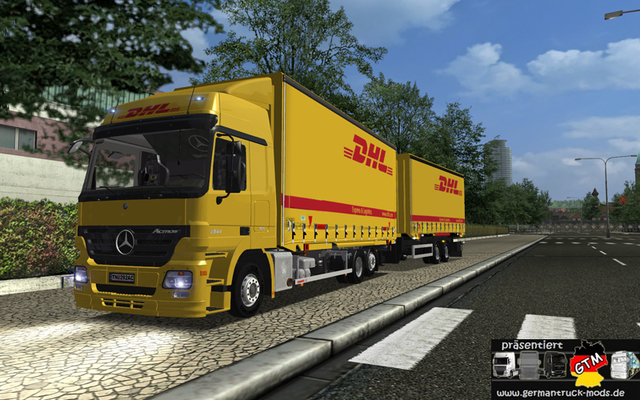 gts Mercedes Actros + Interior + 2x Tandem DHL Ink GTS COMBO'S